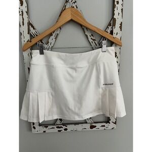 Head Tennis Skort White Pleated Size Medium